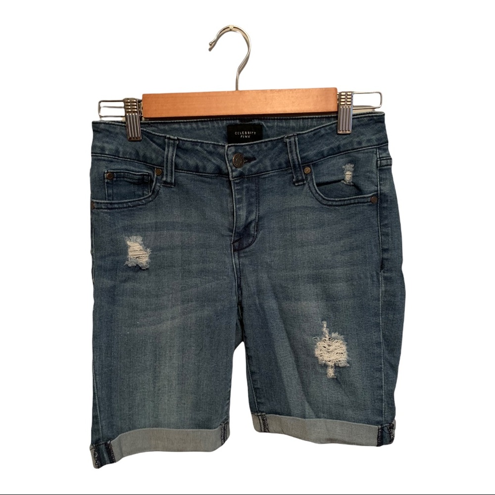Celebrity pink jeans shorts